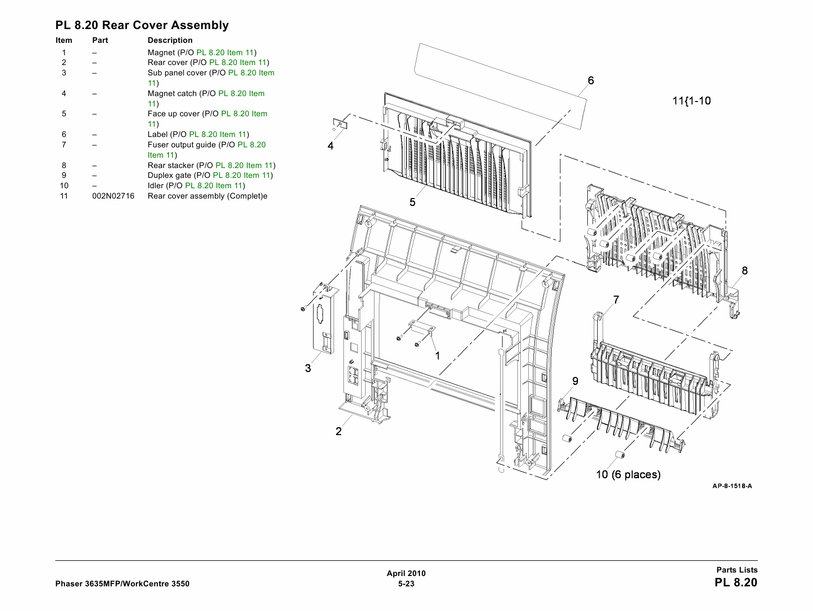 Xerox Phaser 3635-MFP WorkCentre-3550 Parts List Manual-5